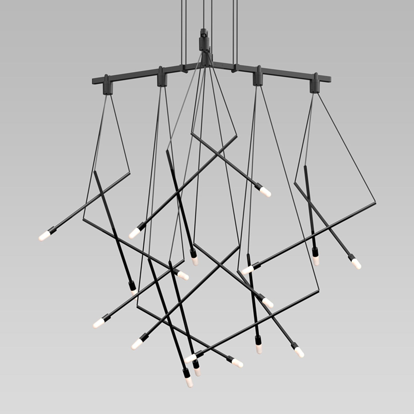 Suspenders® 1-Tier Tri-Bar LED Pendant Light in Detail.