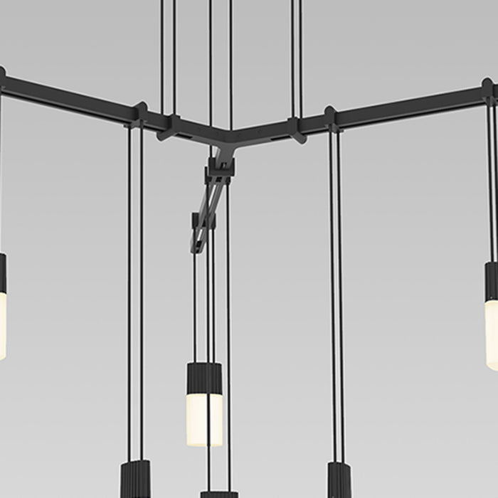 Suspenders® 1-Tier Tri-Bar LED Pendant Light in Detail.