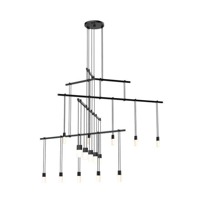 Suspenders® 4-Tier Tri-Bar LED Pendant Light (Etched Chicle).