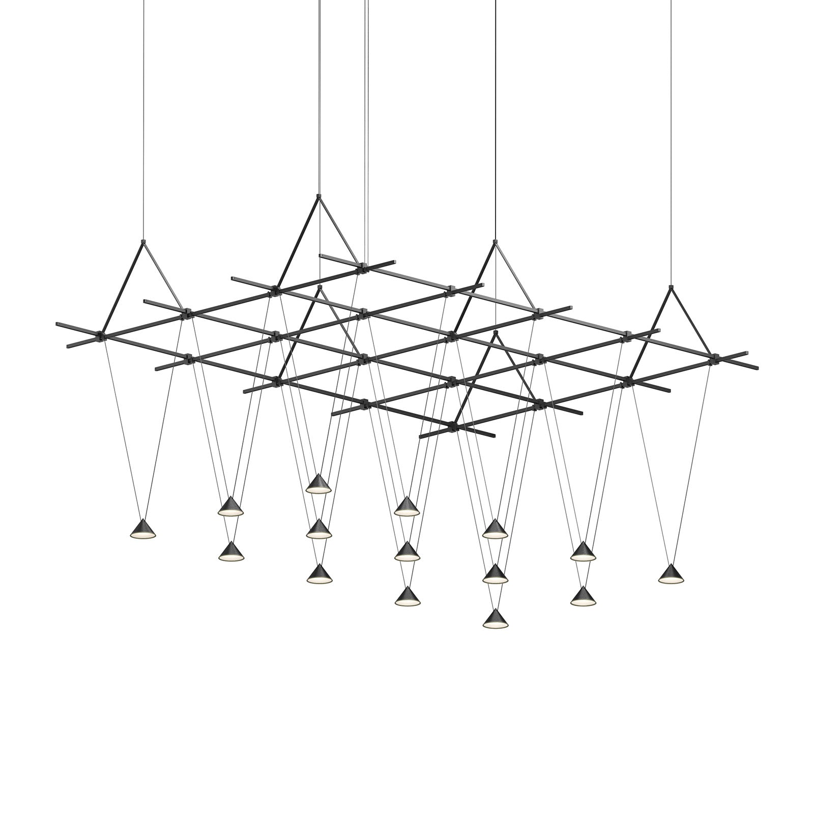 Suspenders® Gridscape LED Pendant Light (V-Line Downlight Cones).
