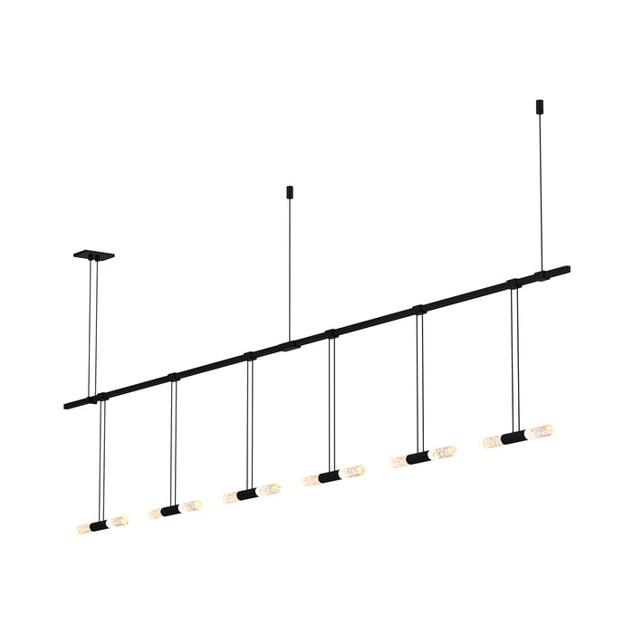 Suspenders® In-Line Linear LED Pendant Light (Crystal Double Rod).