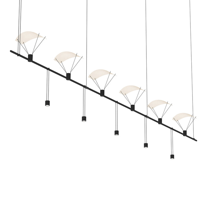 Suspenders® In-Line Linear LED Pendant Light (Cylinder with Parachute).