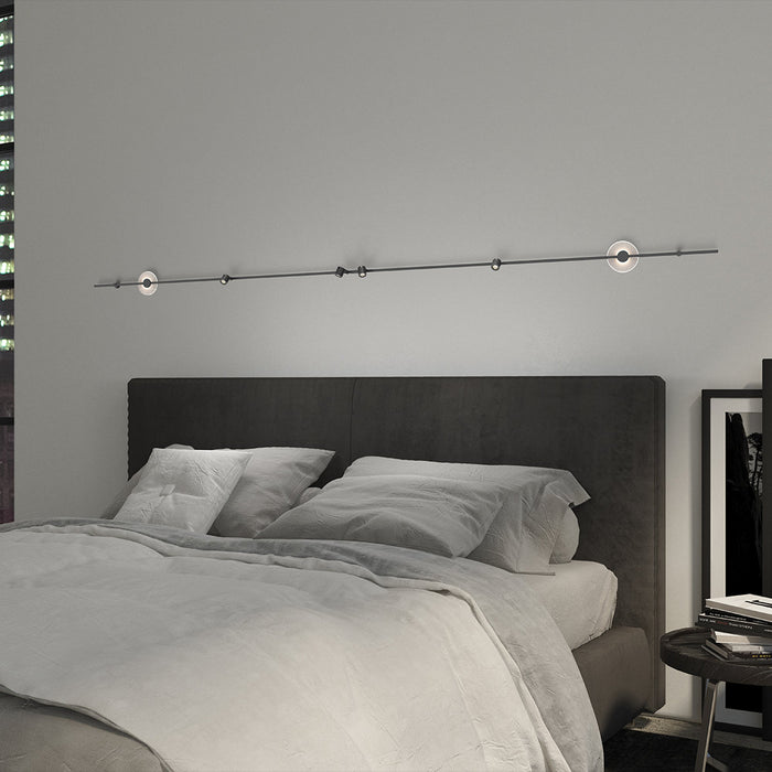 Suspenders® In-Line Linear LED Pendant Light in bedroom.