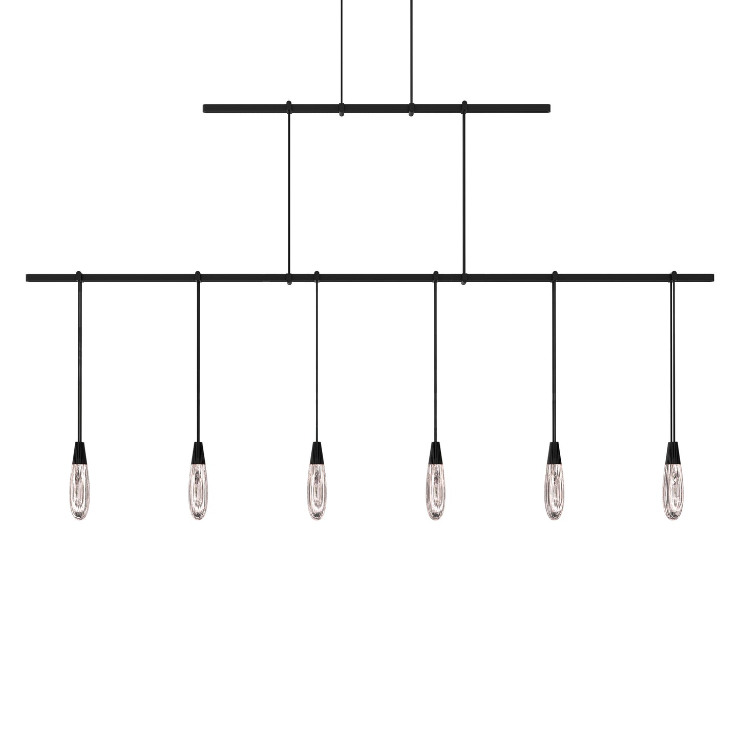 Suspenders® Tier Linear LED Pendant Light (Crystal Teardrop).