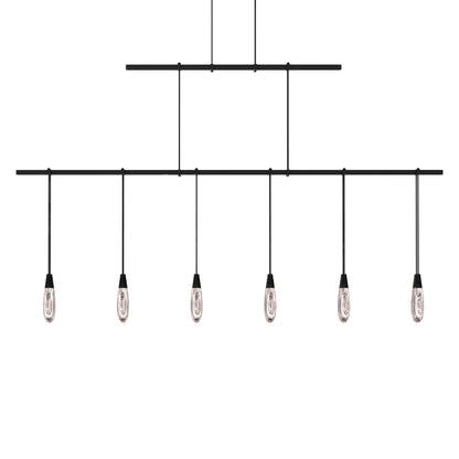 Suspenders® Tier Linear LED Pendant Light (Crystal Teardrop).