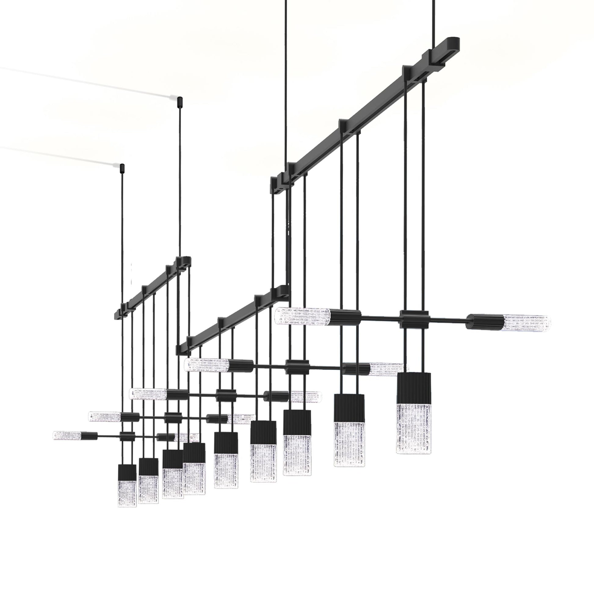 Suspenders®Offset Linear LED Pendant Light (Crystal Chiclet).