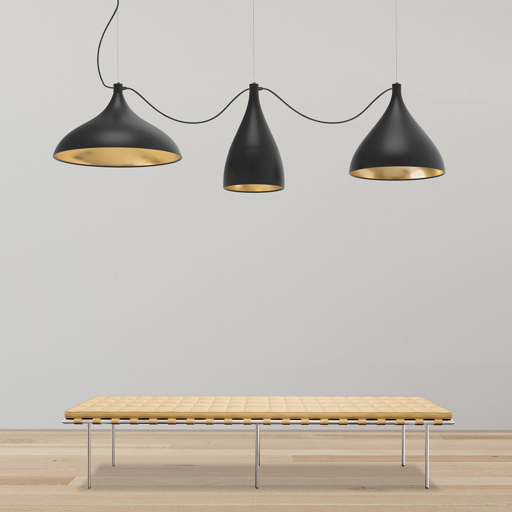 Swell LED String Mixed Pendant Light in Detail.