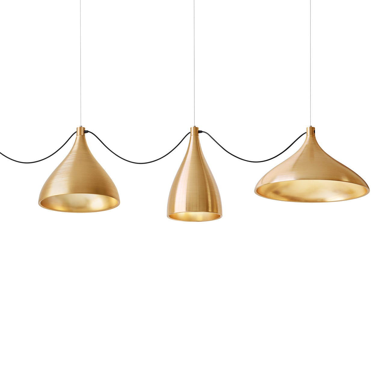 Swell LED String Mixed Pendant Light in Detail.