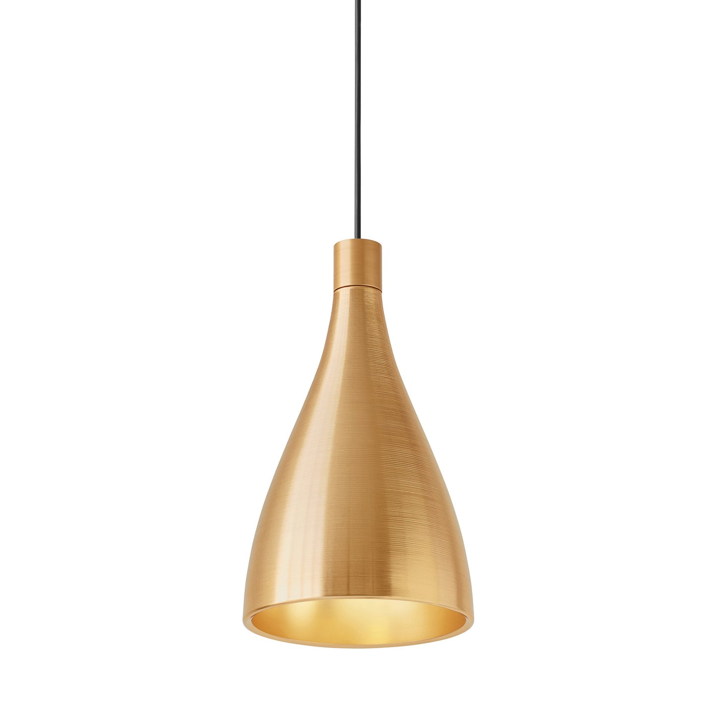 Swell LED Pendant Light in Brass/Brass (Narrow).