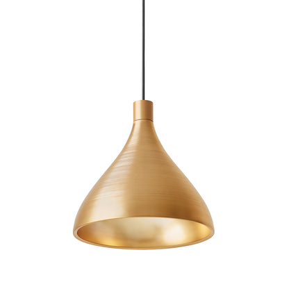 Swell LED Pendant Light in Brass/Brass (Medium).