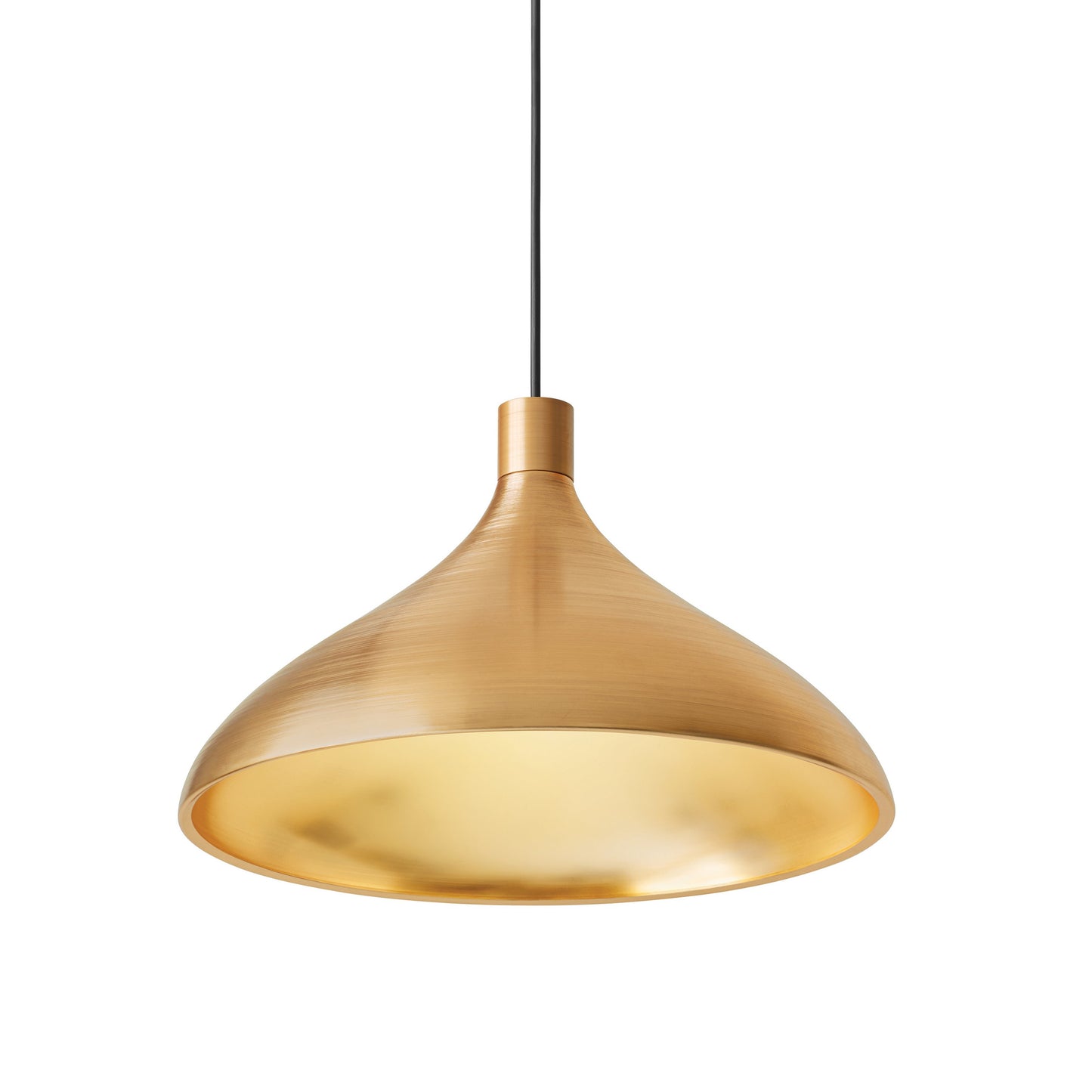 Swell LED Pendant Light in Brass/Brass (Wide).