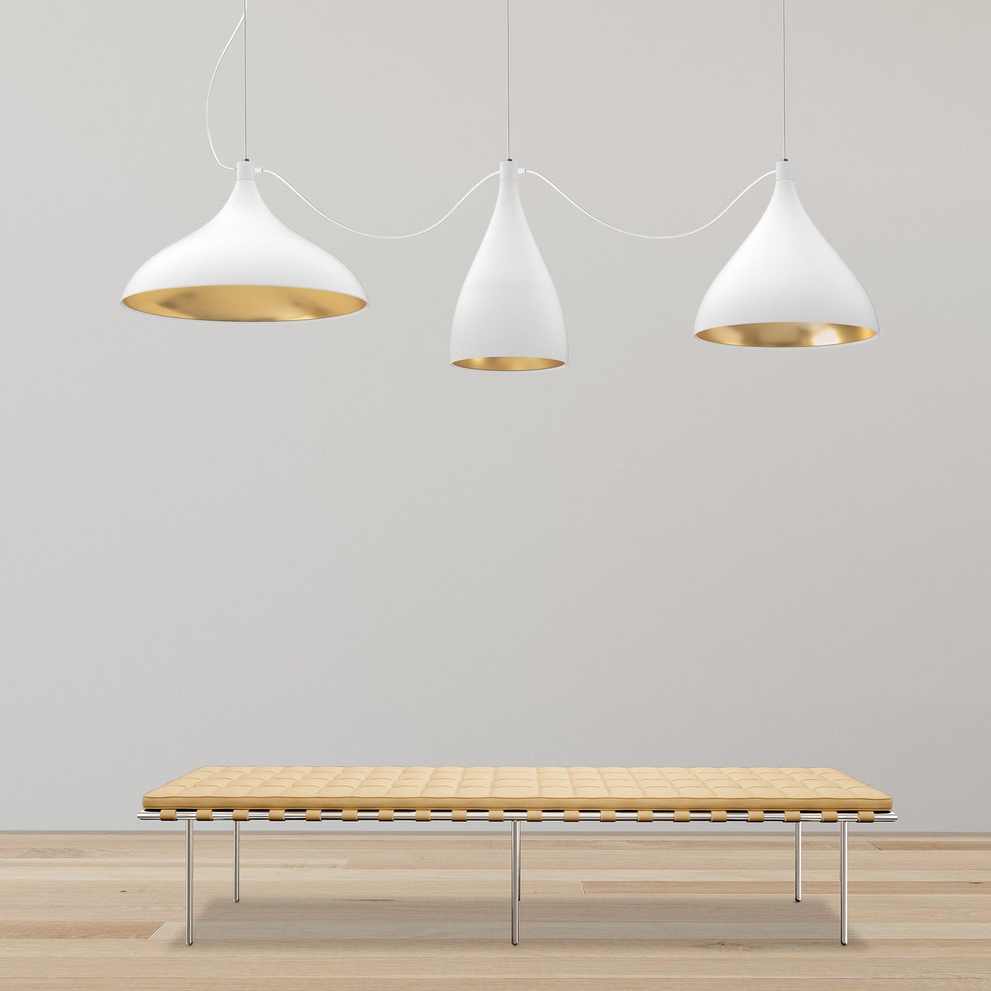 Swell LED String Mixed Pendant Light in Detail.