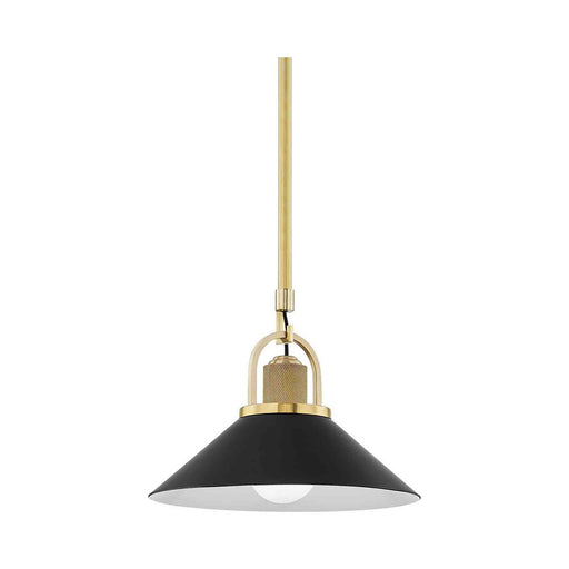 Syosset Pendant Light in Aged Brass and Brass.