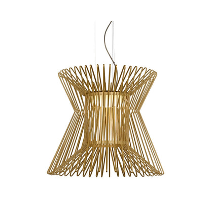 Syrma LED Pendant Light in Satin Gold.