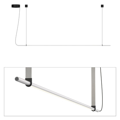 T.O. LED Pendant Light in Matte Light Grey/Light Grey (1-Light).