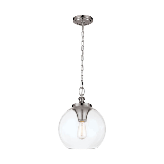 Tabby Pendant Light in Large/Polished Nickel.