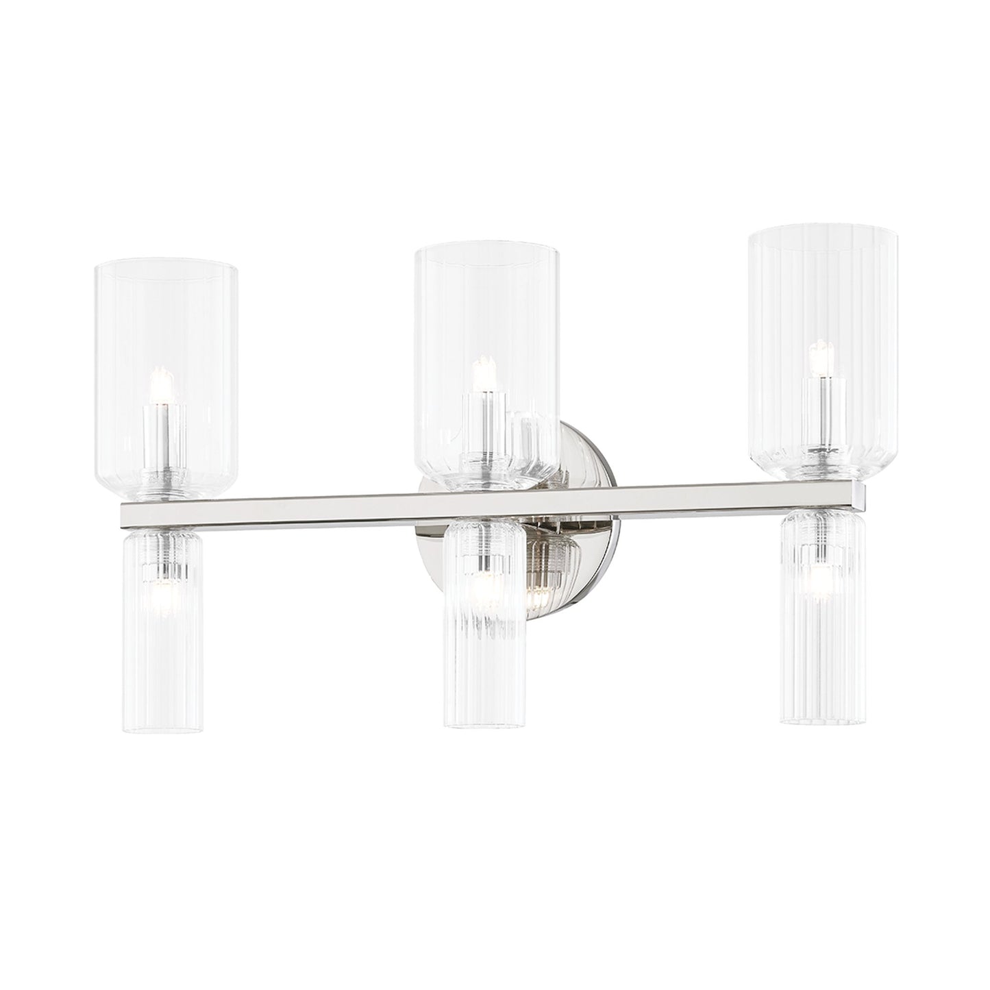 Tabitha Bath Vanity Light in Polished Nickel (6-Light).