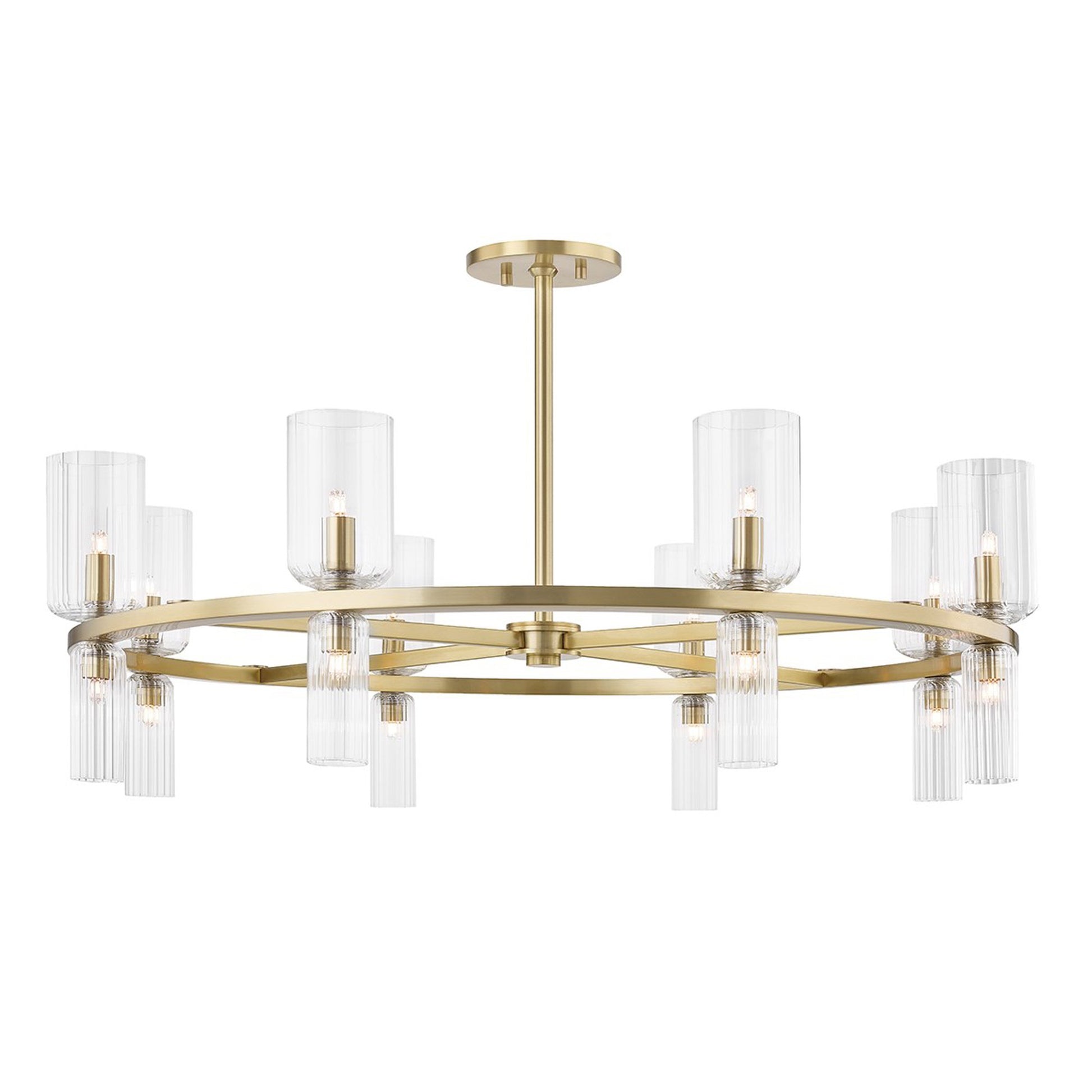 Tabitha Chandelier in Aged Brass.