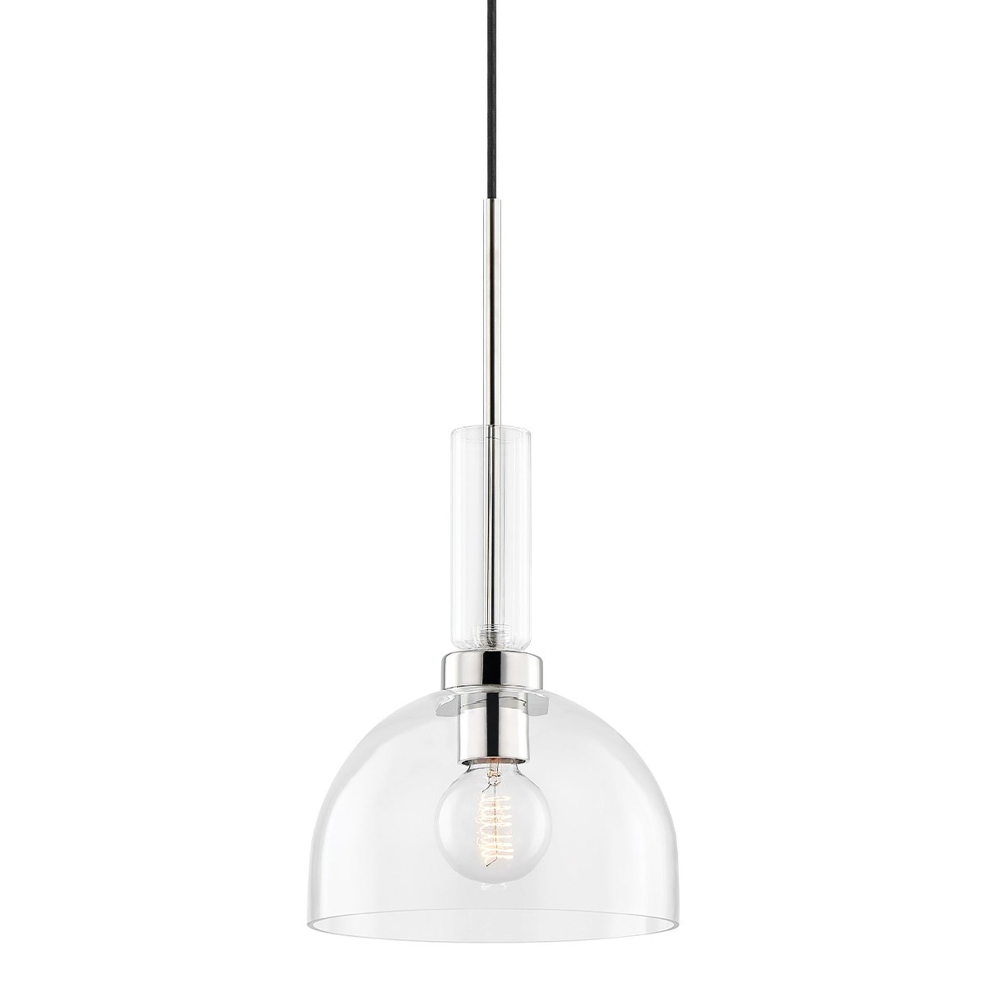 Tabitha Pendant Light in Polished Nickel.