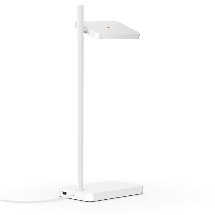 Talia LED Table Lamp in White.