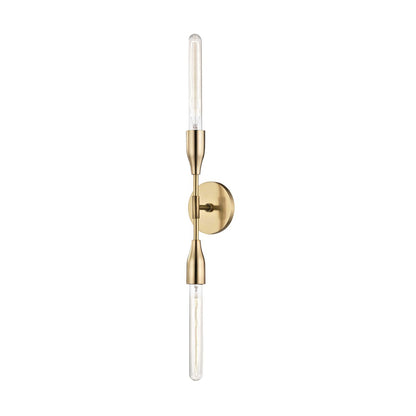 Tara Wall Light in Aged Brass (2-Light).