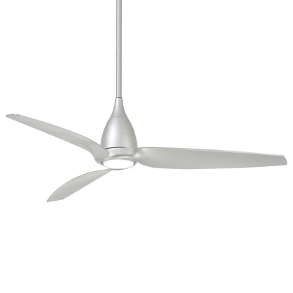 Tear LED Ceiling Fan in Silver.