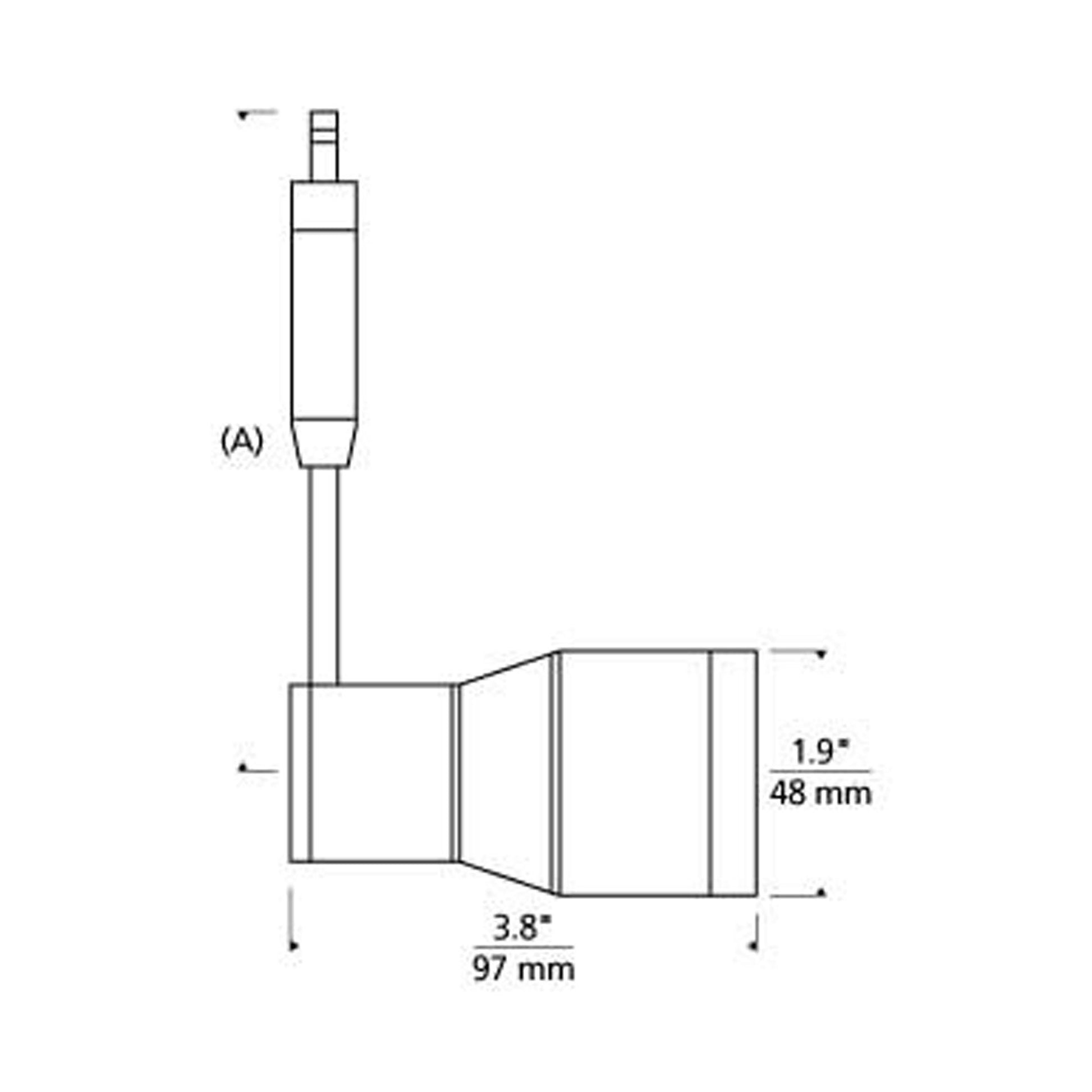 Ace LED Low Voltage Head - line drawing.