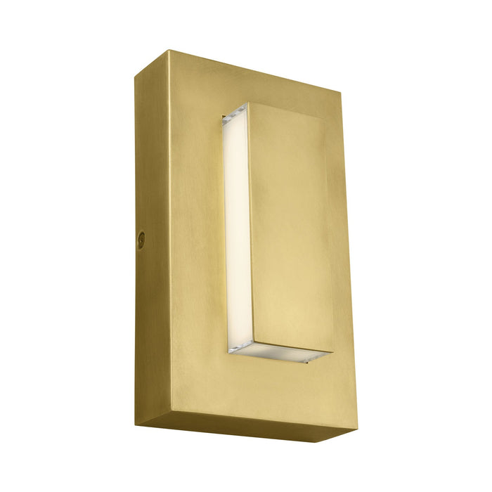 Aspen Outdoor LED Wall Light in Natural Brass (Small).