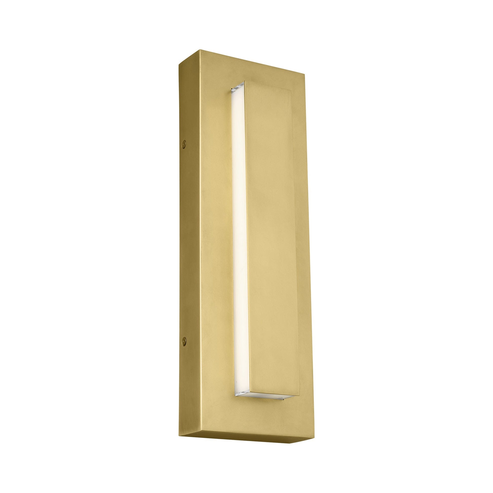 Aspen Outdoor LED Wall Light in Natural Brass (Medium).