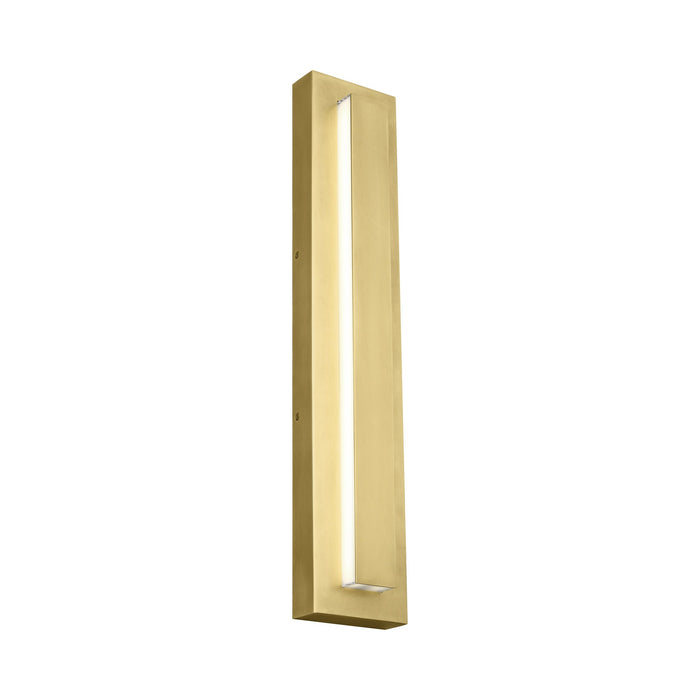 Aspen Outdoor LED Wall Light in Natural Brass (Large).
