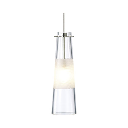Bonn Low Voltage Pendant Light in Clear/Satin Nickel.