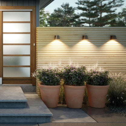 Bowman Outdoor LED Wall Light - line drawing.