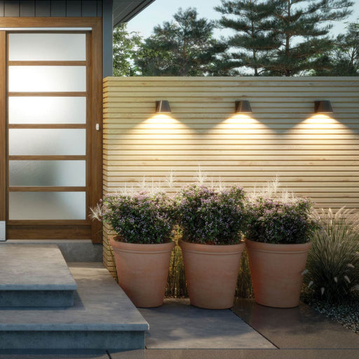 Bowman Outdoor LED Wall Light - line drawing.