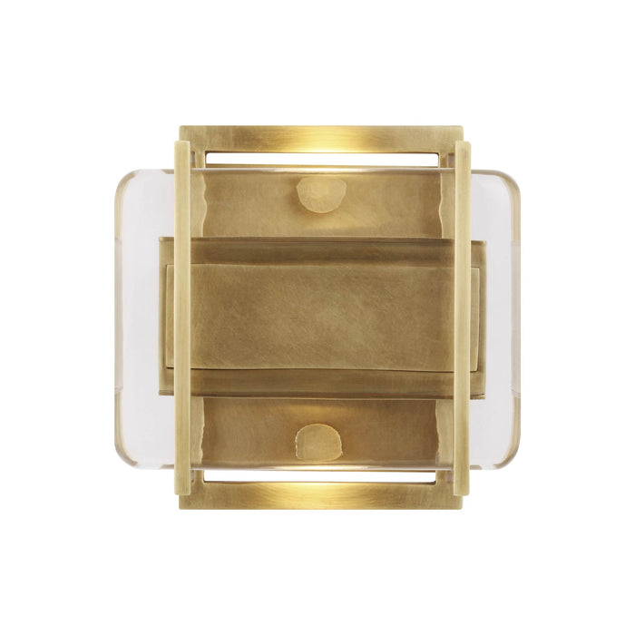 Duelle LED Wall Light in Natural Brass (Small).