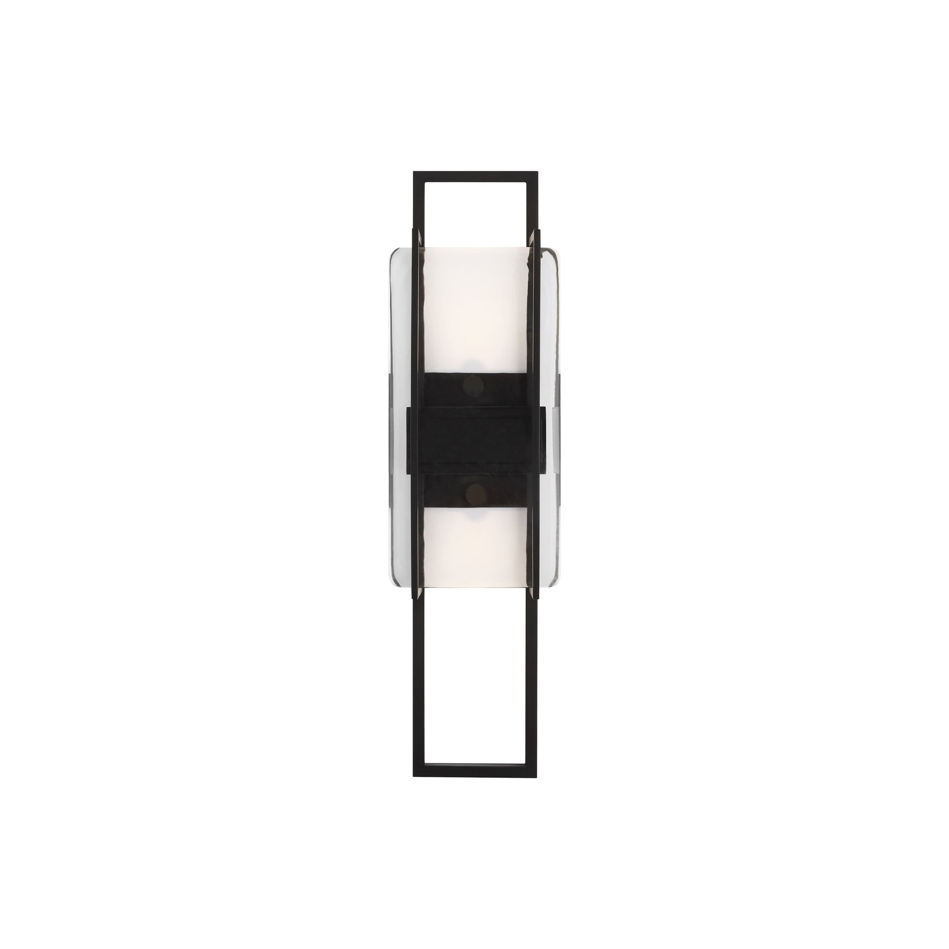 Duelle LED Wall Light in Nightshade Black (Medium).