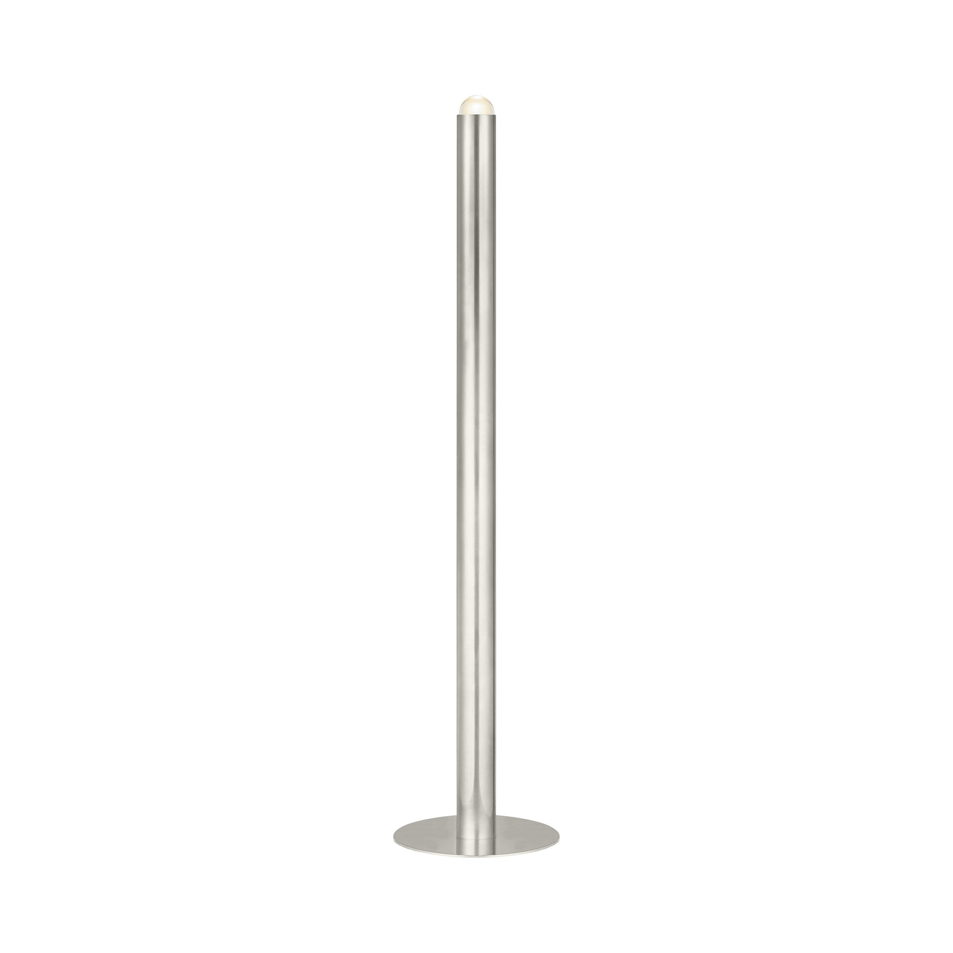 Ebell LED Floor Lamp in Antique Nickel.