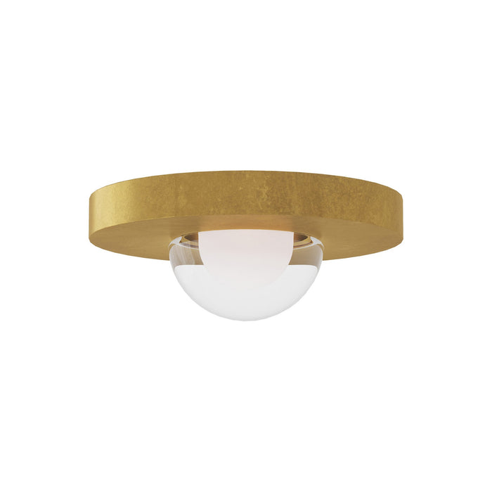 Ebell LED Flush Mount Ceiling Light in Natural Brass (Mini).