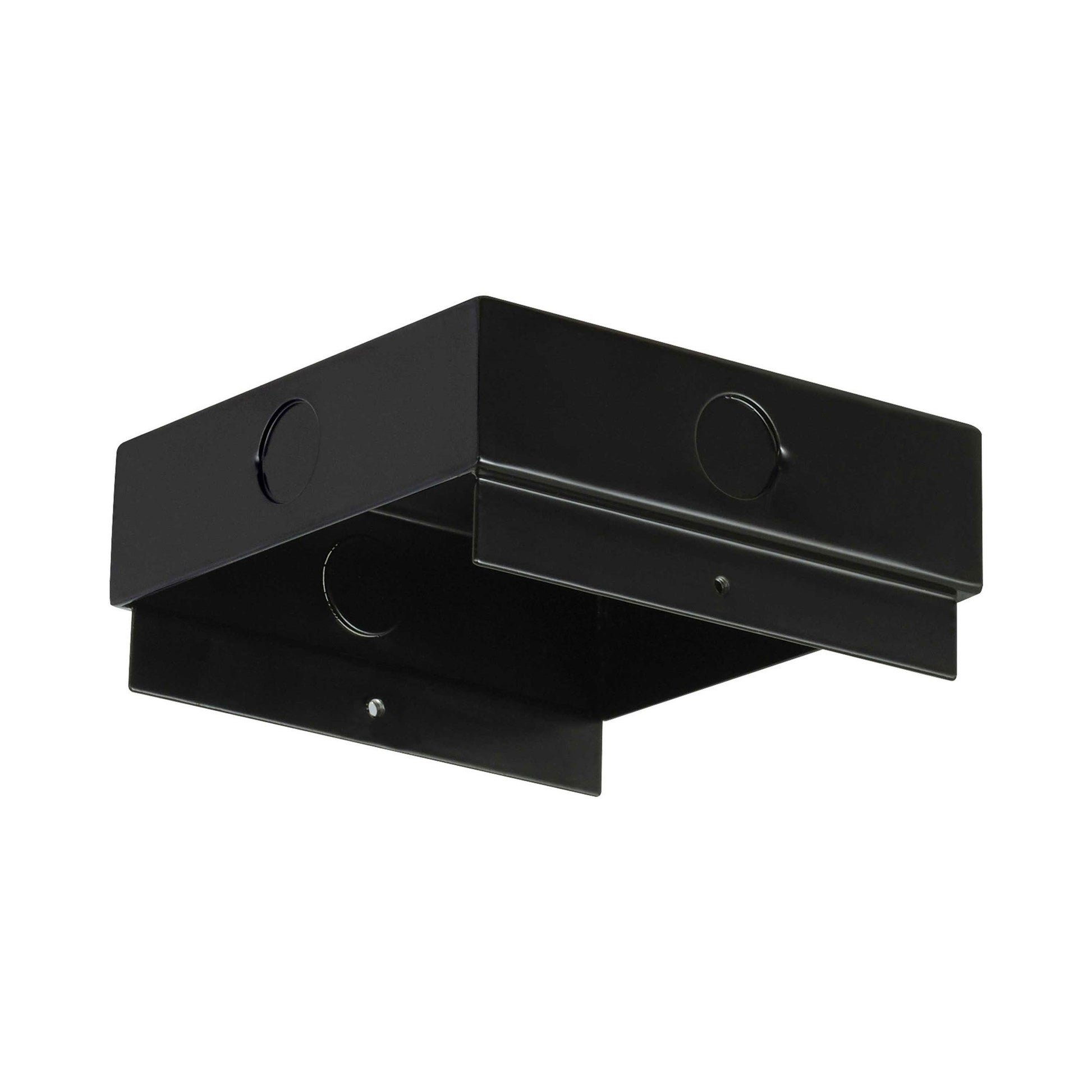 Exo Ceiling Junction Box in Matte Black.