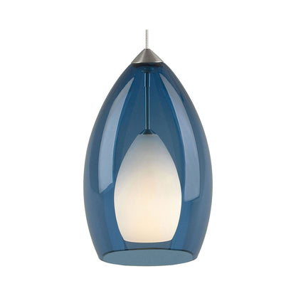 Fire Low Voltage Pendant Light in Steel Blue.