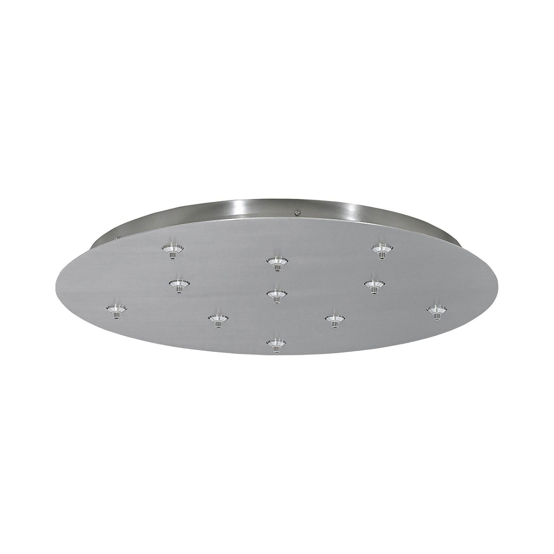 FreeJack Round Canopy - 11 Port in Satin Nickel.