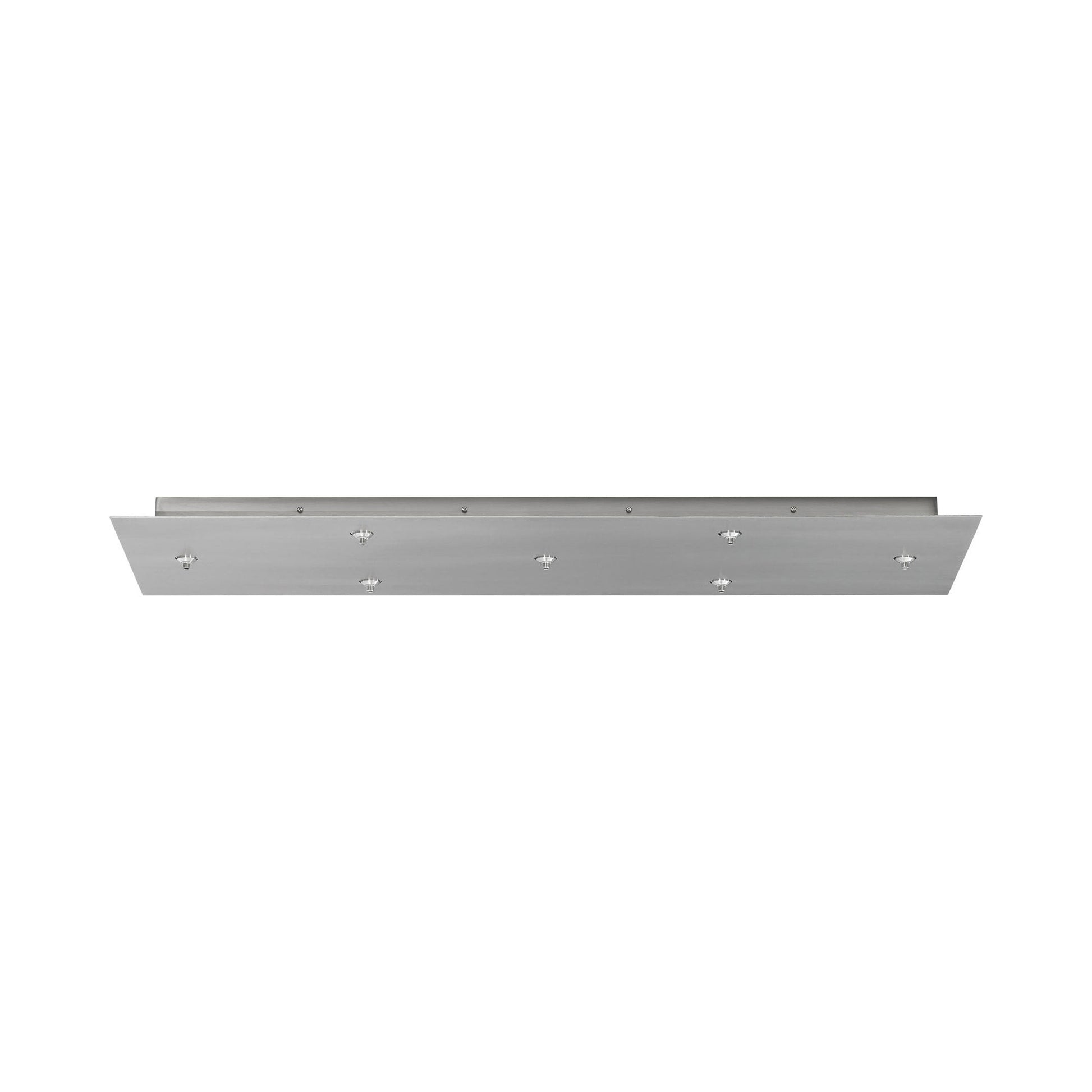 FreeJack Rectangle Canopy - 7 Port in Satin Nickel.