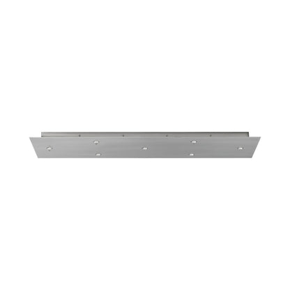 FreeJack Rectangle Canopy - 7 Port in Satin Nickel.