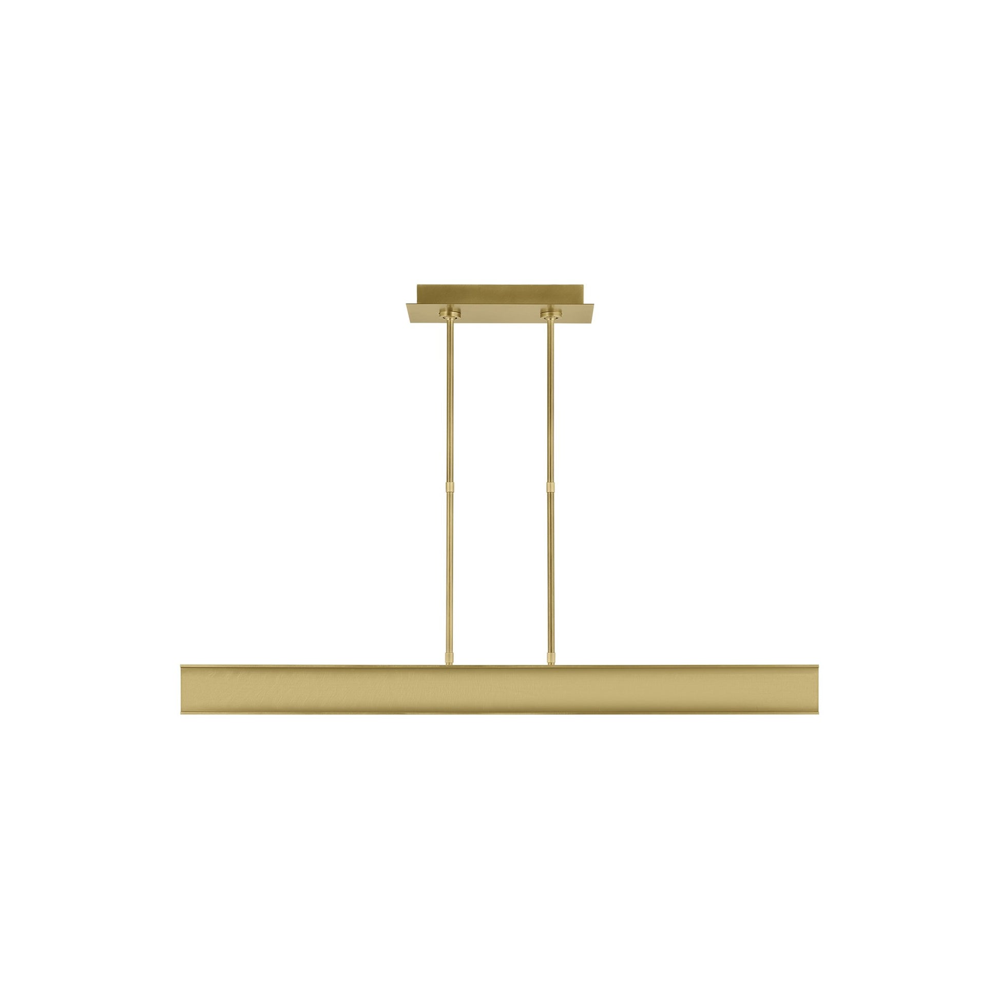 I-Beam LED Linear Suspension Light in Plated Brass (Small).