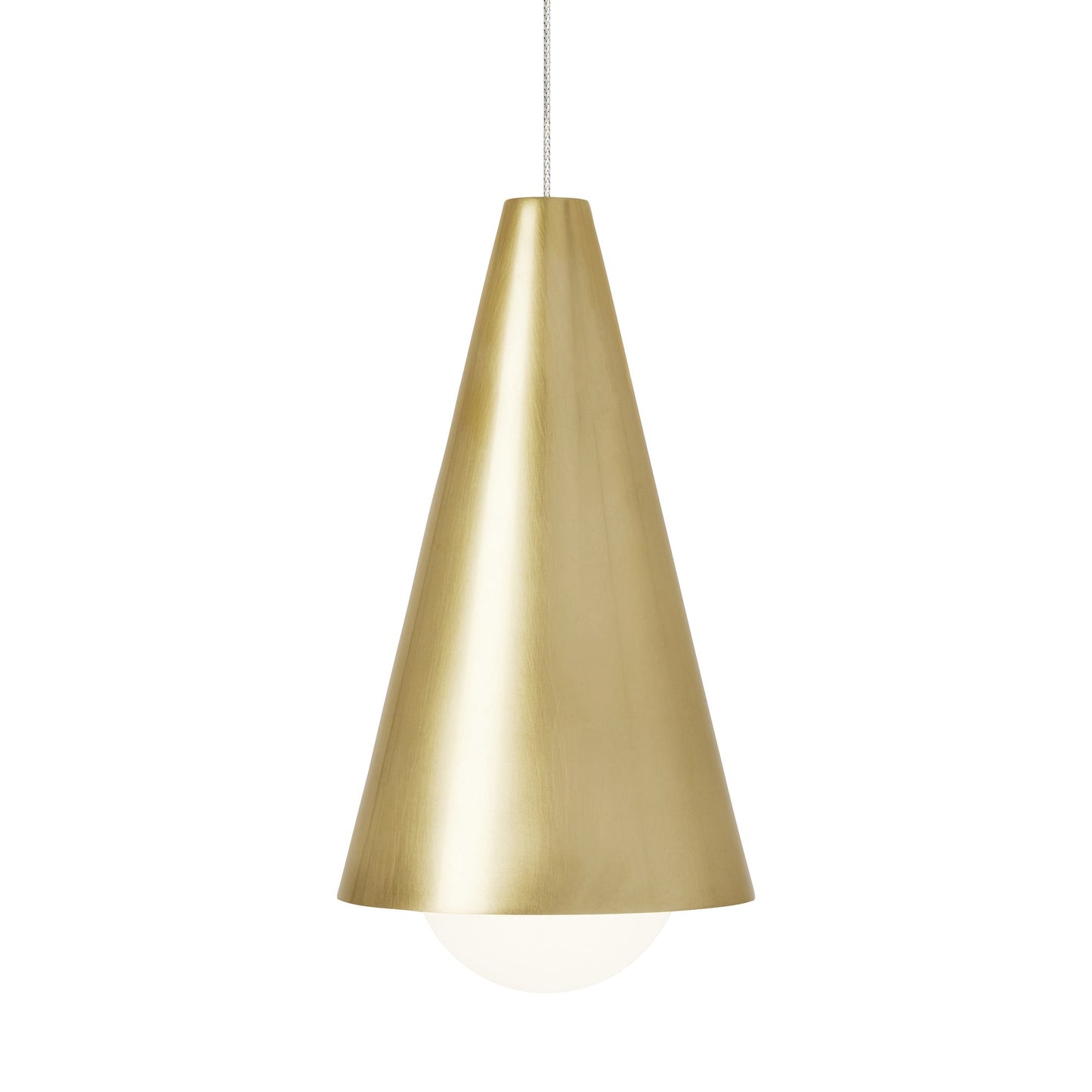 Joni LED Pendant Light in Natural Brass (Small).