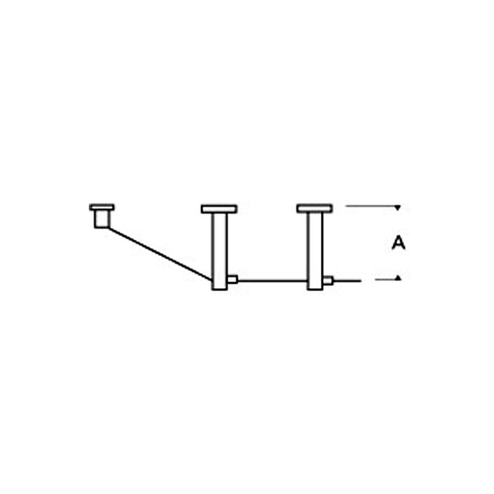 Kable Lite Rigid Post Standoff - line drawing.