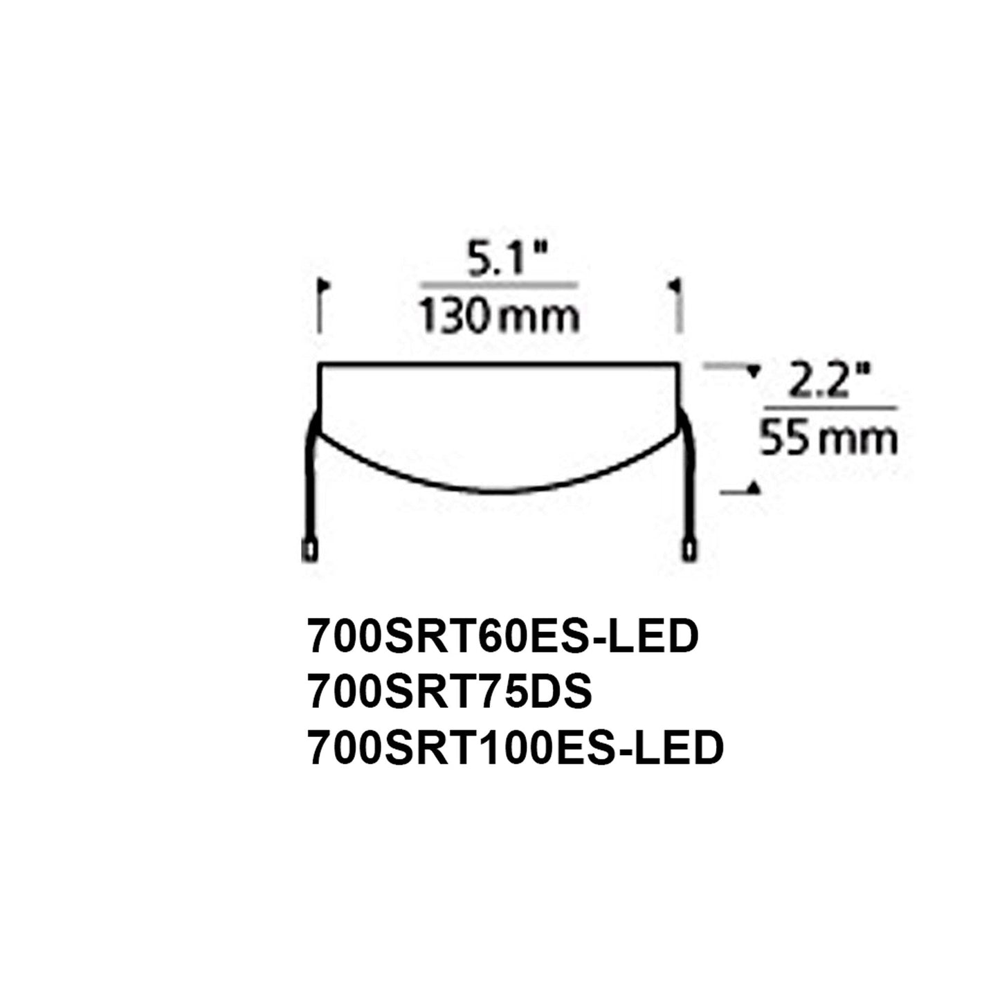 Kable Lite Surface Transformer - line drawing.