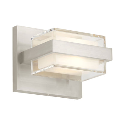 Kamden 1-Light LED Bath Wall Light in Satin Nickel.