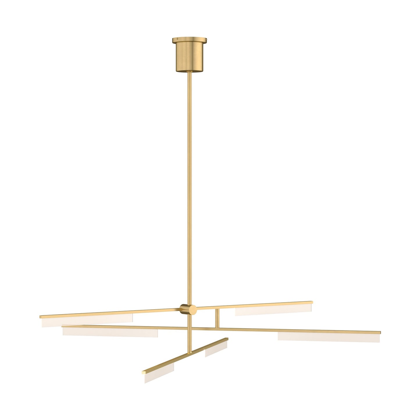 Klee LED Chandelier in Natural Brass.