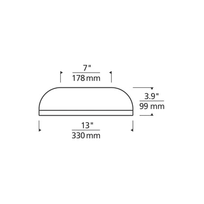 Kosa LED Flush Mount Ceiling Light - line drawing.