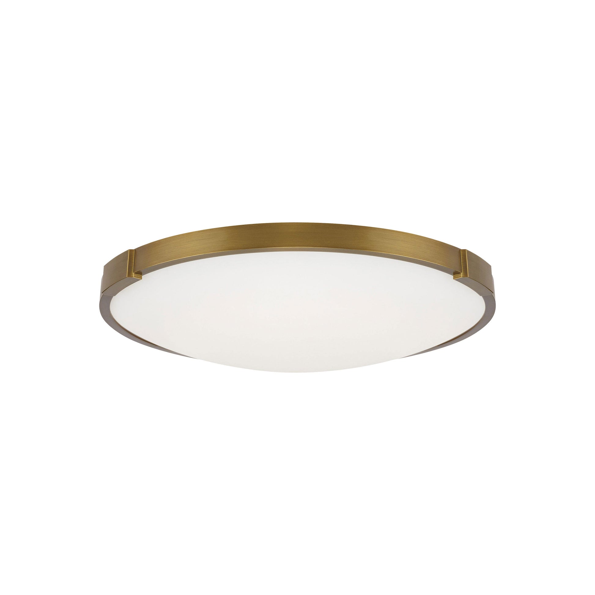 Lance LED Flush Mount Ceiling Light in Aged Brass (Small).